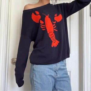Navy Lobster Knit Sweater